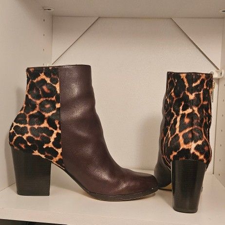 Leopard Print Michael Kors Ankle Boots