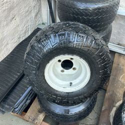 8” Knobby Golf Cart Tire—mounted Excellent 