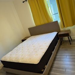 Upholstery Queen Size Bed - Mattress 