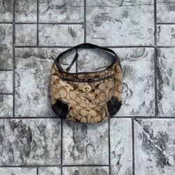 Coach Signature Canvas Ergo Hobo Shoulder Bag
