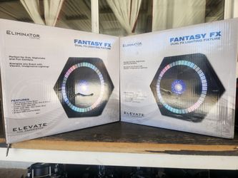 2 Eliminator Lighting Fantasy FX RGBW Dual-Effect with Center Beam and Circular Halo