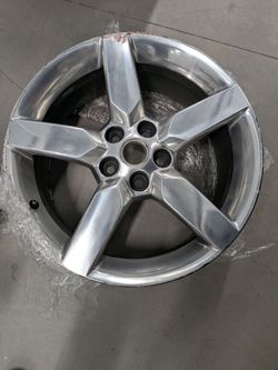 19" x 8" factory OEM polished aluminum front wheel rim for a 2010–2015 Chevrolet Camaro