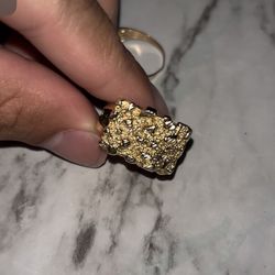 10k Gold Nugget Ring 