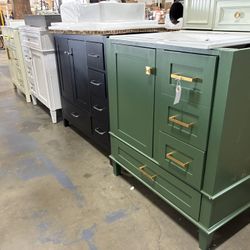 $140 Each Solid Wood Frame 30” Bathroom Vanity Without Sink 36” $175 Without Sink