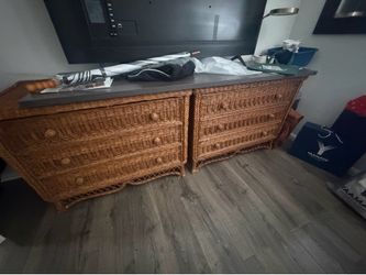 Rattan Dresser Set. 3 pcs.