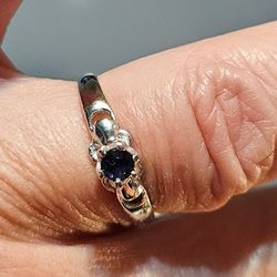 Onyx sterling silver ring