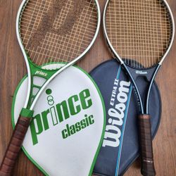 2 Tennis Rackets  Prince and Wilson