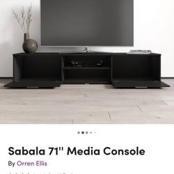 Black 71'' Media Console