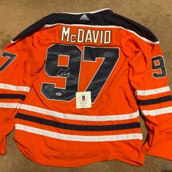 Connor mcdavid signed oilers jersey beckett coa