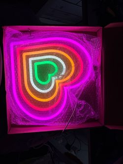 Neon Heart Wall Sign Light