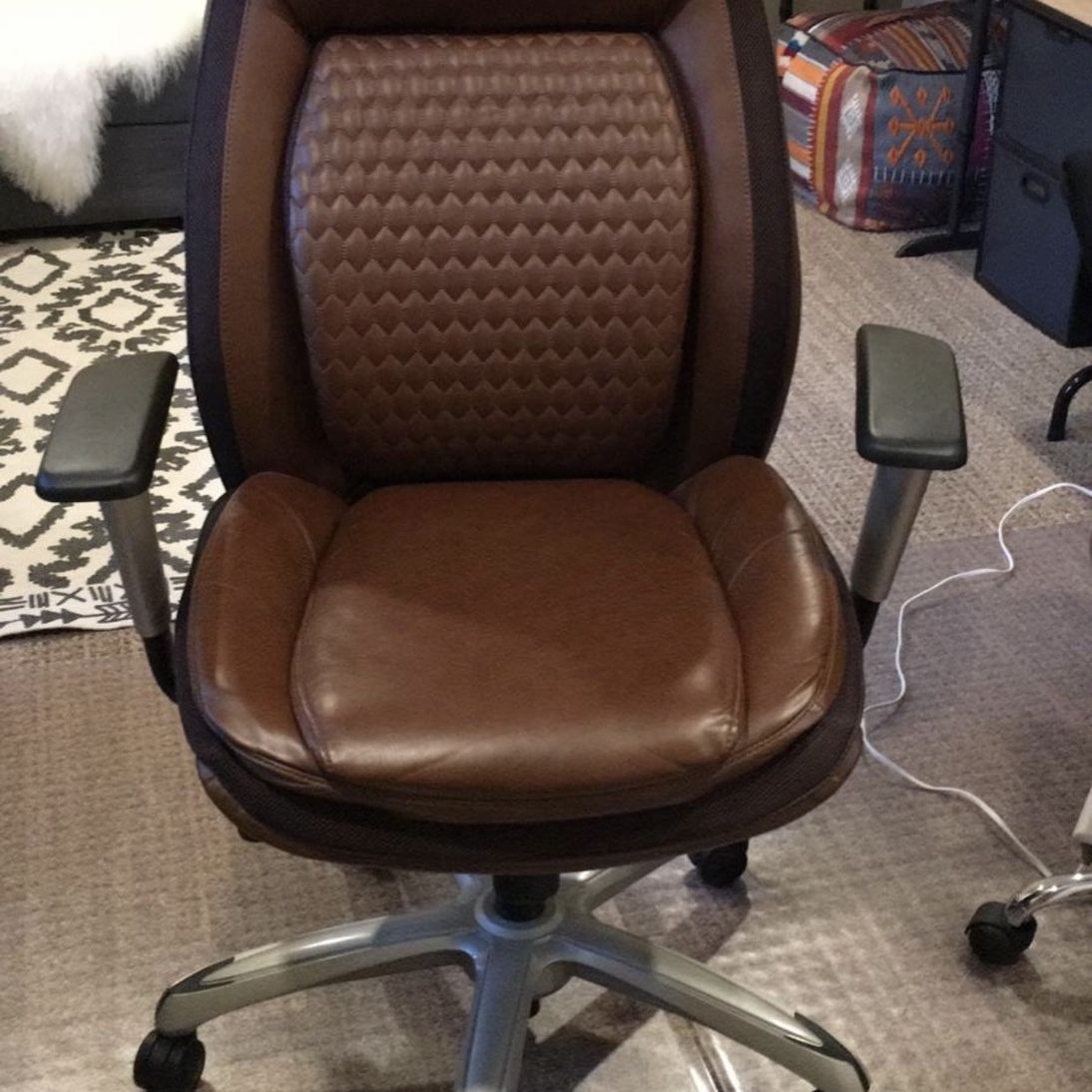 NEW!!! Shaquille O'Nealâ„¢ Zethus Bonded Leather High-Back Executive Chair, Brown