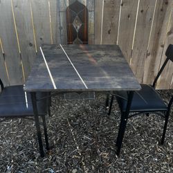 Wood Top Table For 2 