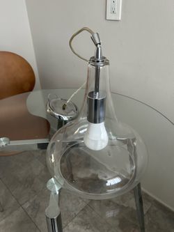 Glass Ceiling Lamp 10” w 12 H