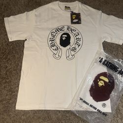 Bape X Chrome Hearts White Tee Shirt