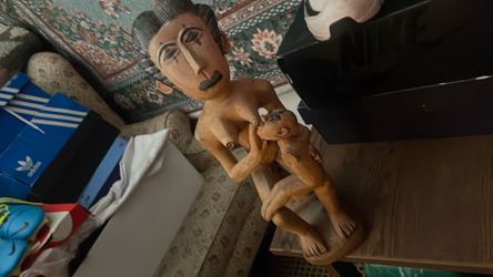 West African wood fertility sculpture