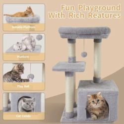 Entertainment for Cats Play House Grey