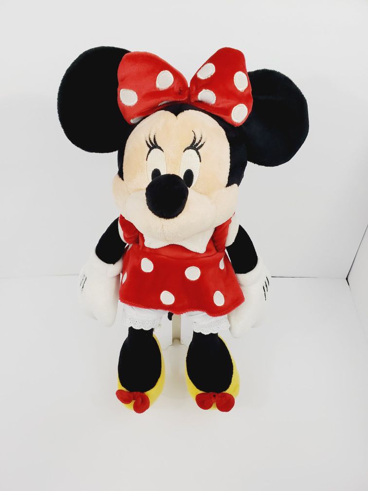 Disney Minnie Mouse 18'' Plush w Red Dress Stuffed Animal Doll Toy  Kid