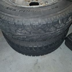 Two Tires And Wheels Togeather 