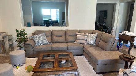 L-Shaped Sectional Sofa, extra deep – $650