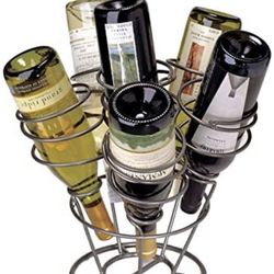 Oenophilia Bottle Bouquet Wine Rack, Gun Metal - 6 Bottle, bought from Amazon, $49.95 Tabletop Wine Rack, Countertop  Color Gunmetal Size 14"H x 12"D