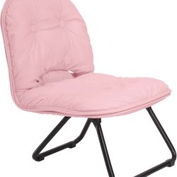 kids pink leather chair