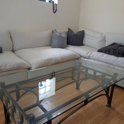 Coffee Table Brass Rectangle 