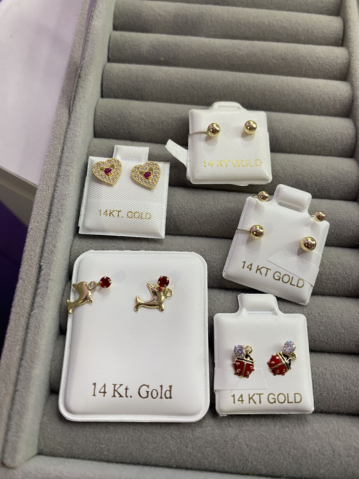 Aretes Oro 14k- 14k Gold Earrings 