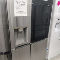$1299(MSRP$2599, Save $1300) LG Side-by-Side Refrigerator With InstaView Door and Cool Guard 