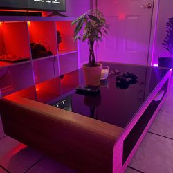 Glass/Wood Coffee Table