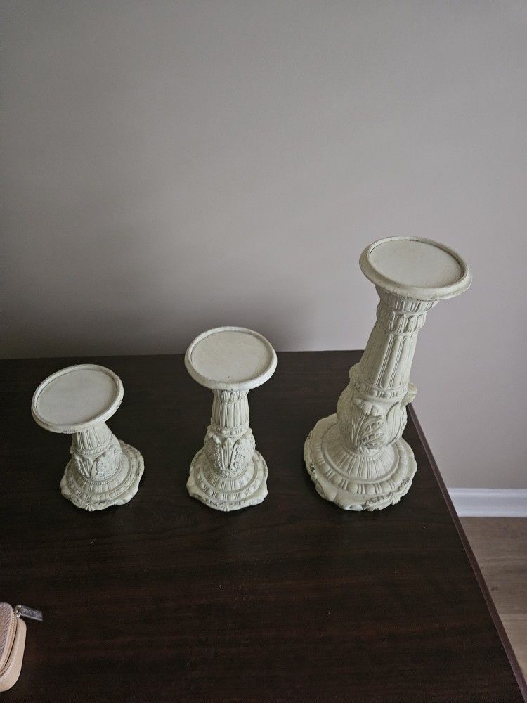 Wood Candle Holder Set Of 3