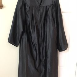 Oak Hall Black Shiny Graduation Cap & Gown