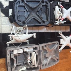 3 Dji Used Drones With Accessories And Two Cases