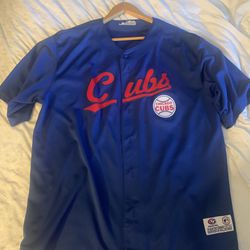 Chicago Cubs Adult Jersey True Fan Stitched Blue National League No Name