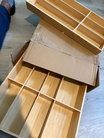 Bamboo drawer organizer