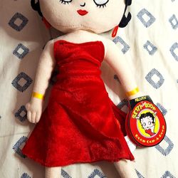 Betty Boop Red Velvet Dress 2008 17in Kelly Toy W/ Tag