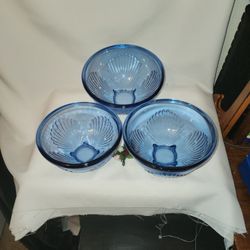 1930's Anchor Hocking Glass Co Depression Glass nesting Bowls