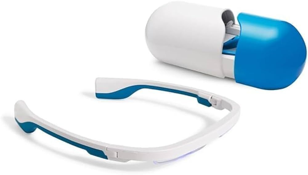 AYO: Blue Light Therapy Glasses | Sleep Better, Boost Energy, Improve Mood | Portable Light Therapy Lamp | Circadian Rhythm Disruptions Linked to Slee