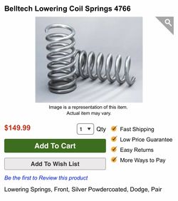 Belltech Lowering Coil Springs