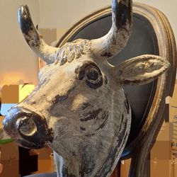 Ceramic Bull Head Wall Hanging