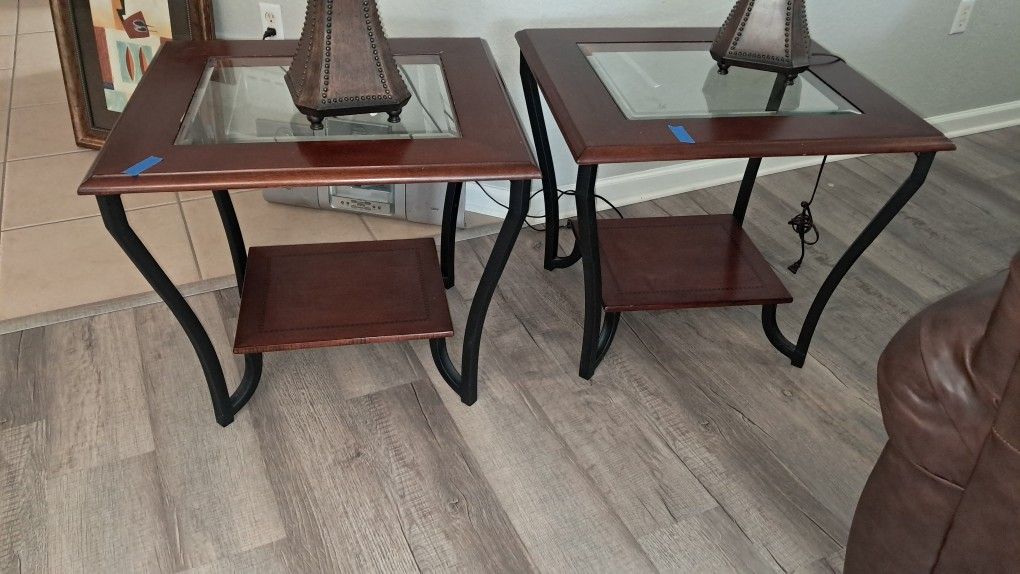 2 Brown End Table