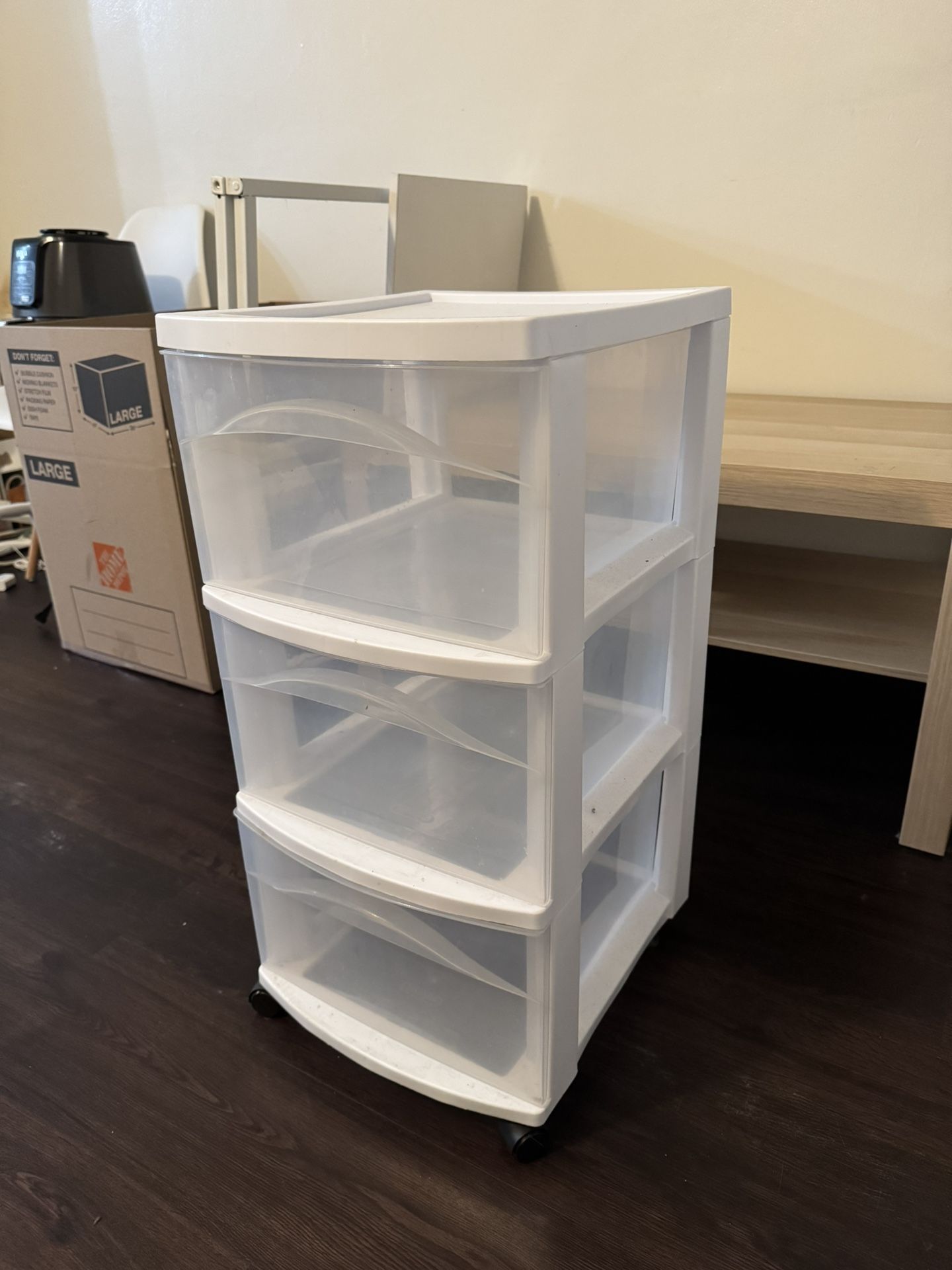 3-Tier Portable Plastic Storage Drawers