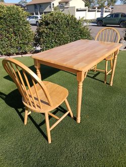 Wooden Dining Table and Chairs