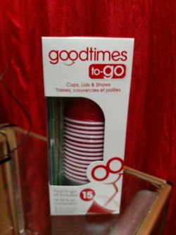 Good times ToGo Cups with lids and straws