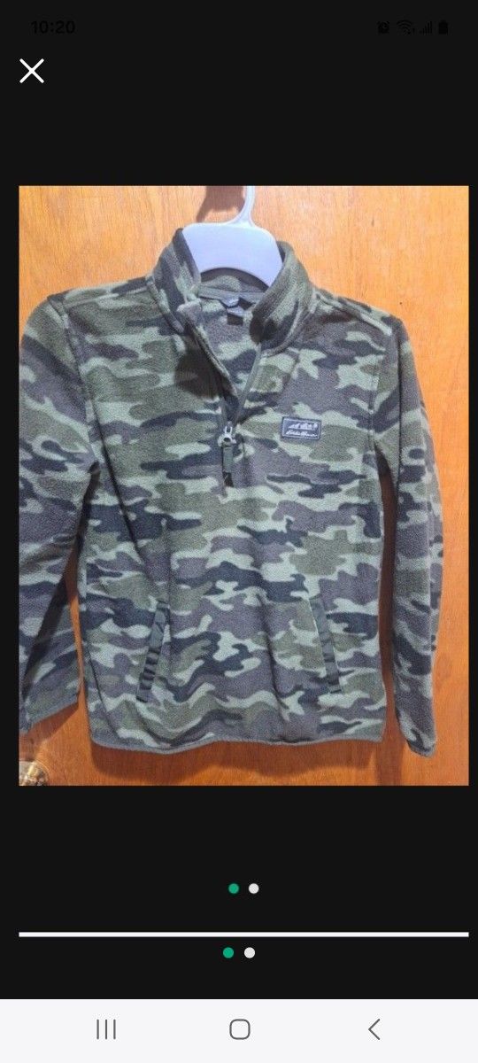 Eddie Bauer Boys Camo Fleece Med 10-12