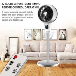 Electric Fan Upright Swing Head Floor Standing Air Circulation Fans Remote Control