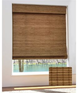 Cordless Bamboo Roman Shades, 27.5×64 in, Highfield Teak
Wide Bamboo Strip Weaving Technique, High light-blocking capacity, High Level of Privacy Prot
