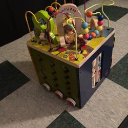 Wooden Activity Entertainment Cube