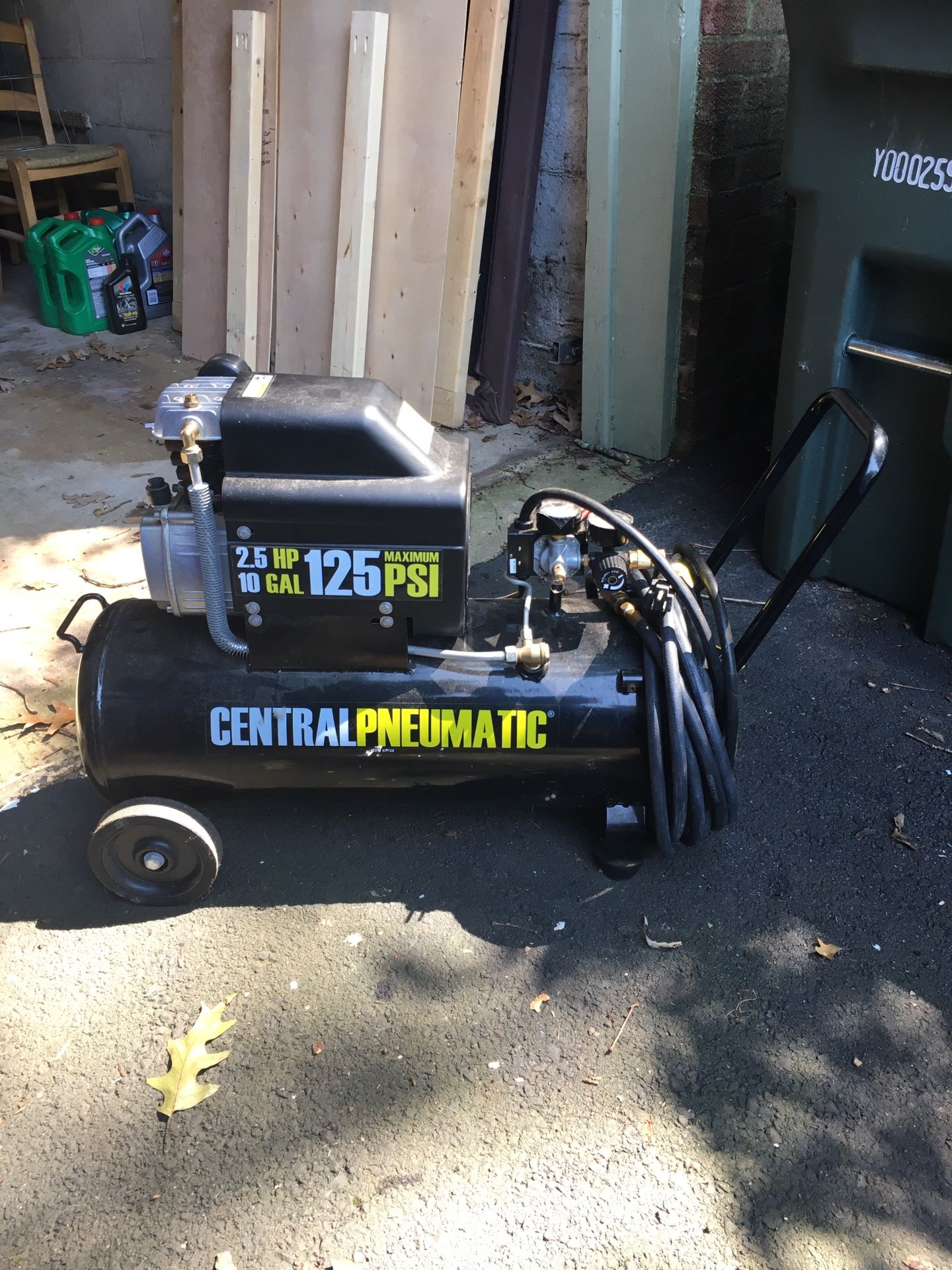 Air compressor, brad nailer, impact wrench