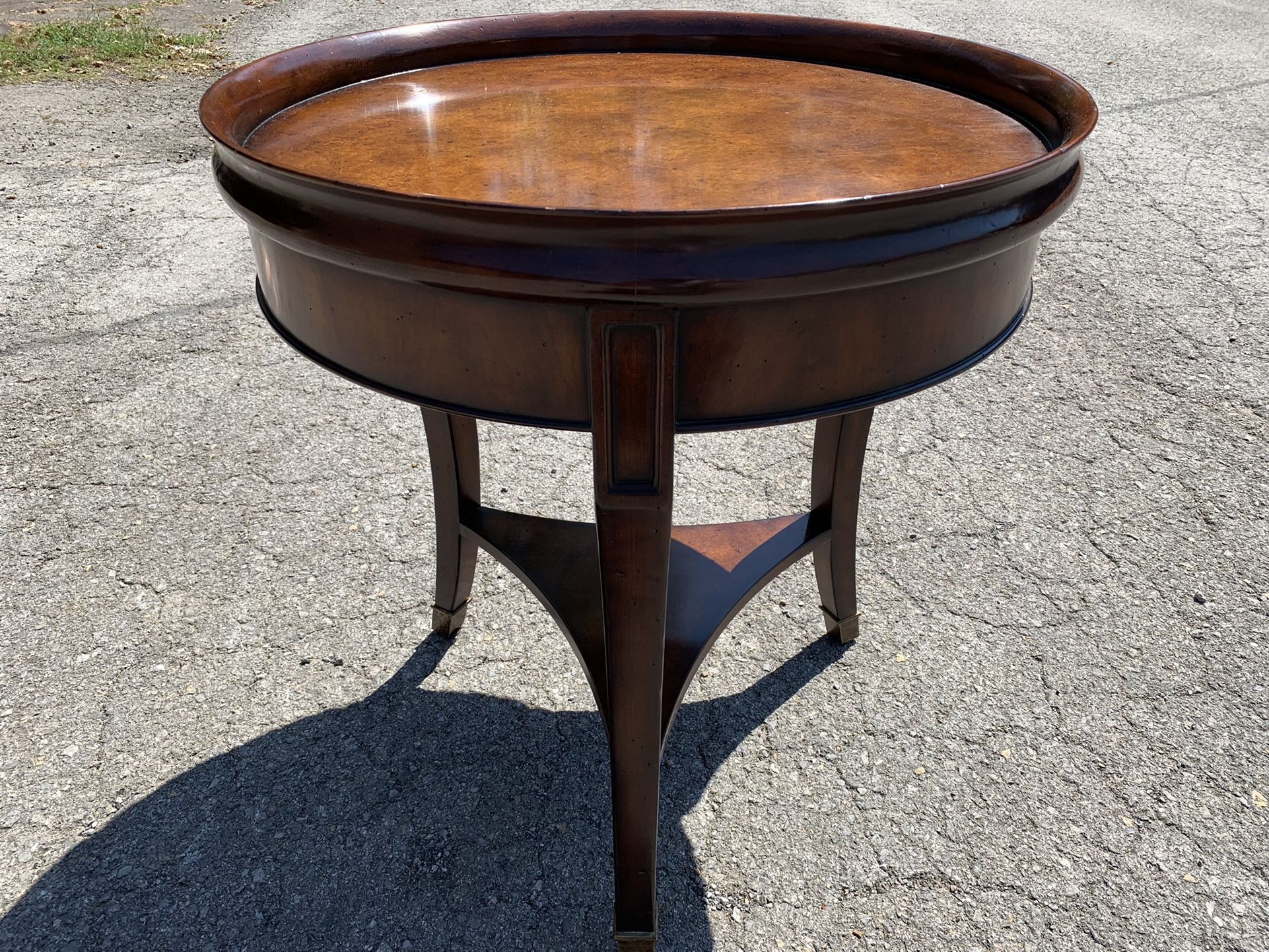 Round Burl Office Table