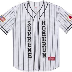 Supreme x Homerun Baseball Jersey 'Stripe'